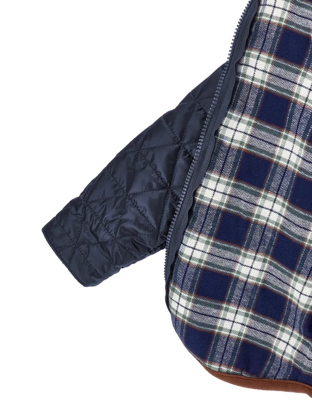 Monnalisa Gewatteerd jack met ribfluwelen kraag Blauw