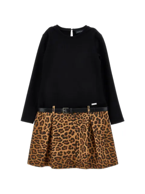 Monnalisa leopard-print belted dress