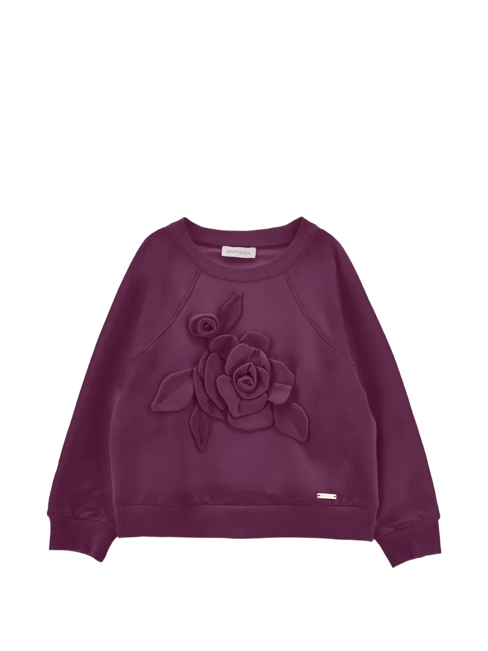 Monnalisa Felpa con maniche raglan - Viola
