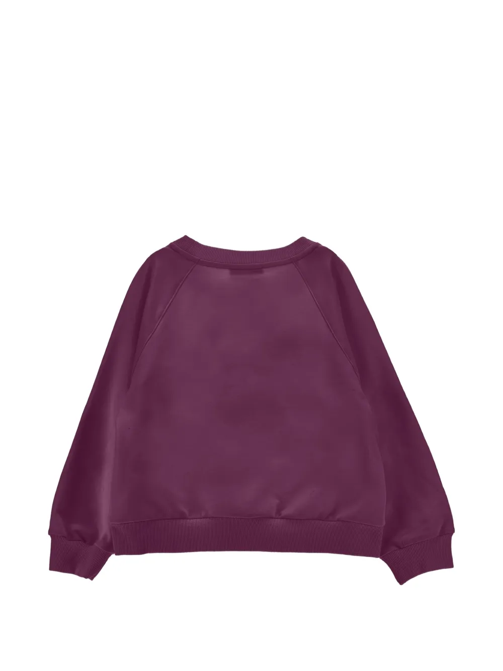 Monnalisa Sweater met bloemenpatch en raglan mouwen Paars