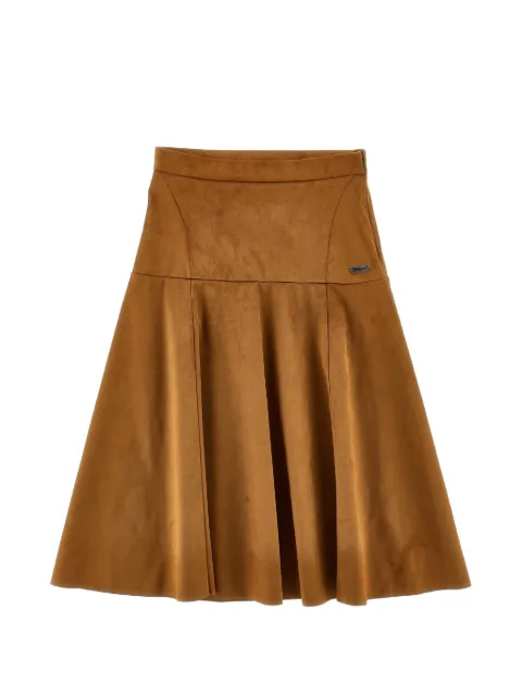 Monnalisa logo-plaque flared skirt