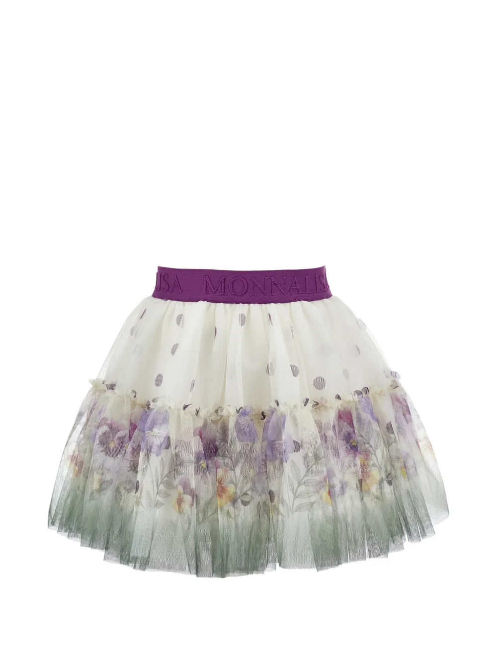 Monnalisa Rok met ruches Beige