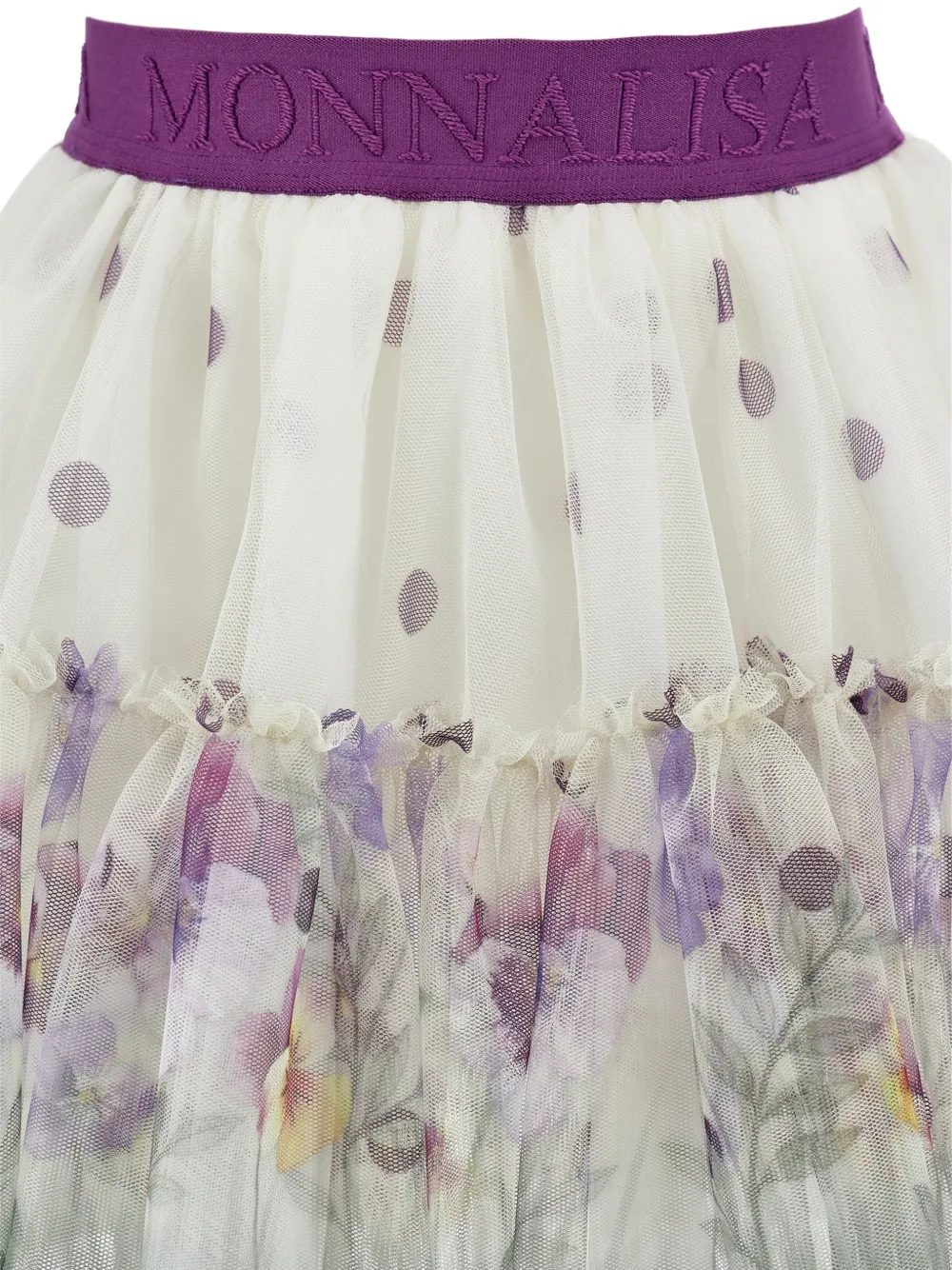 Monnalisa Rok met ruches Beige