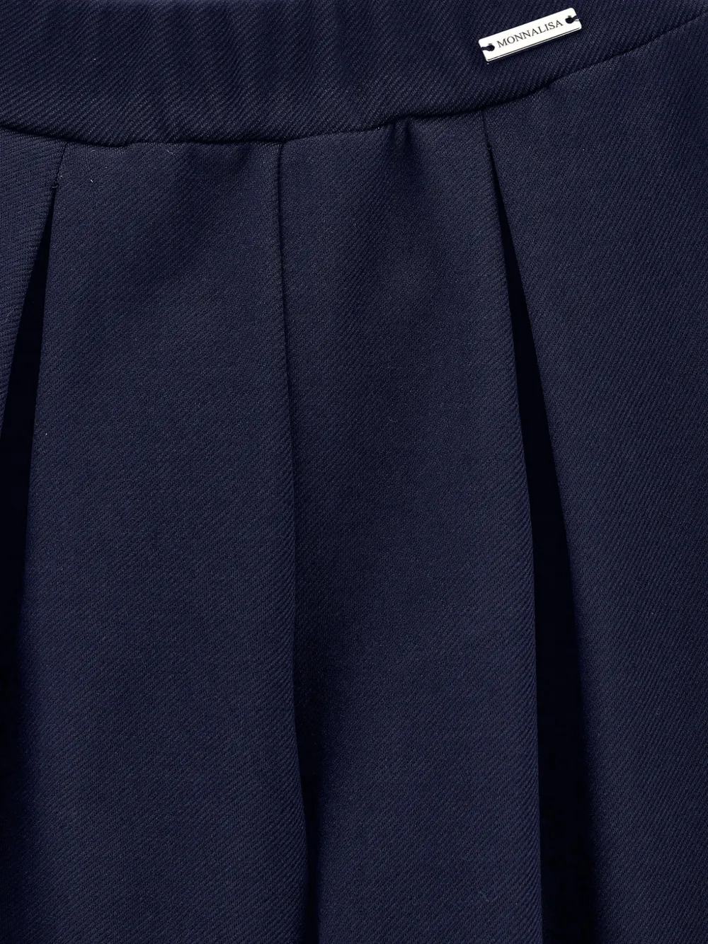 Monnalisa Plooibroek met logoplakkaat Blauw