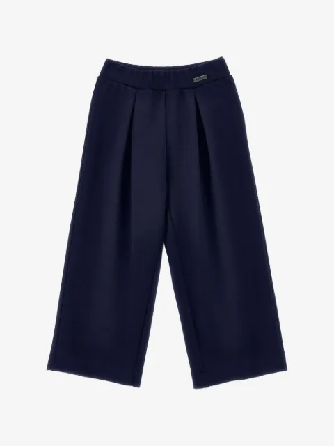 Monnalisa Bundfaltenhose mit Logo-Schild