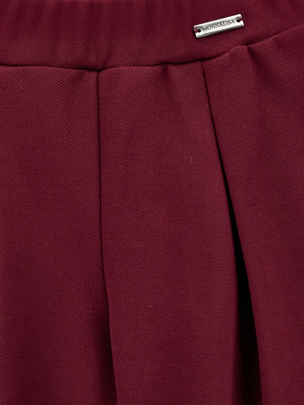 Monnalisa Plooibroek met logoplakkaat Rood