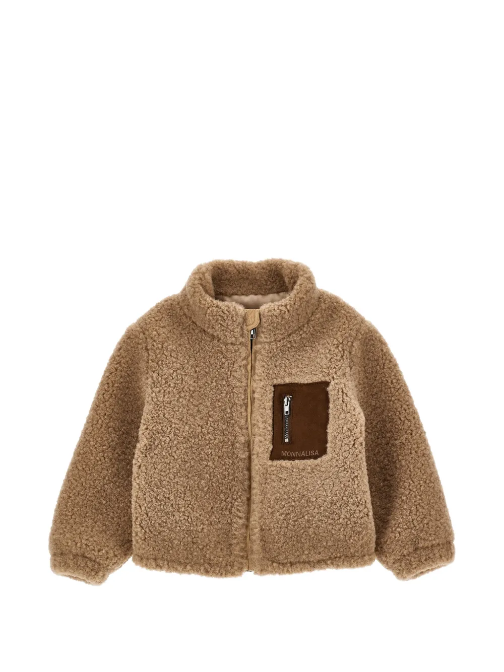 Monnalisa Giacca in pile con zip - Toni neutri
