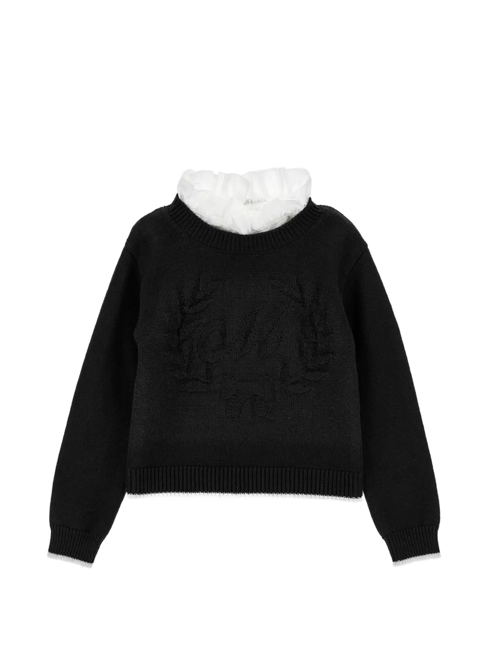 Monnalisa Maglione con ruches - Nero