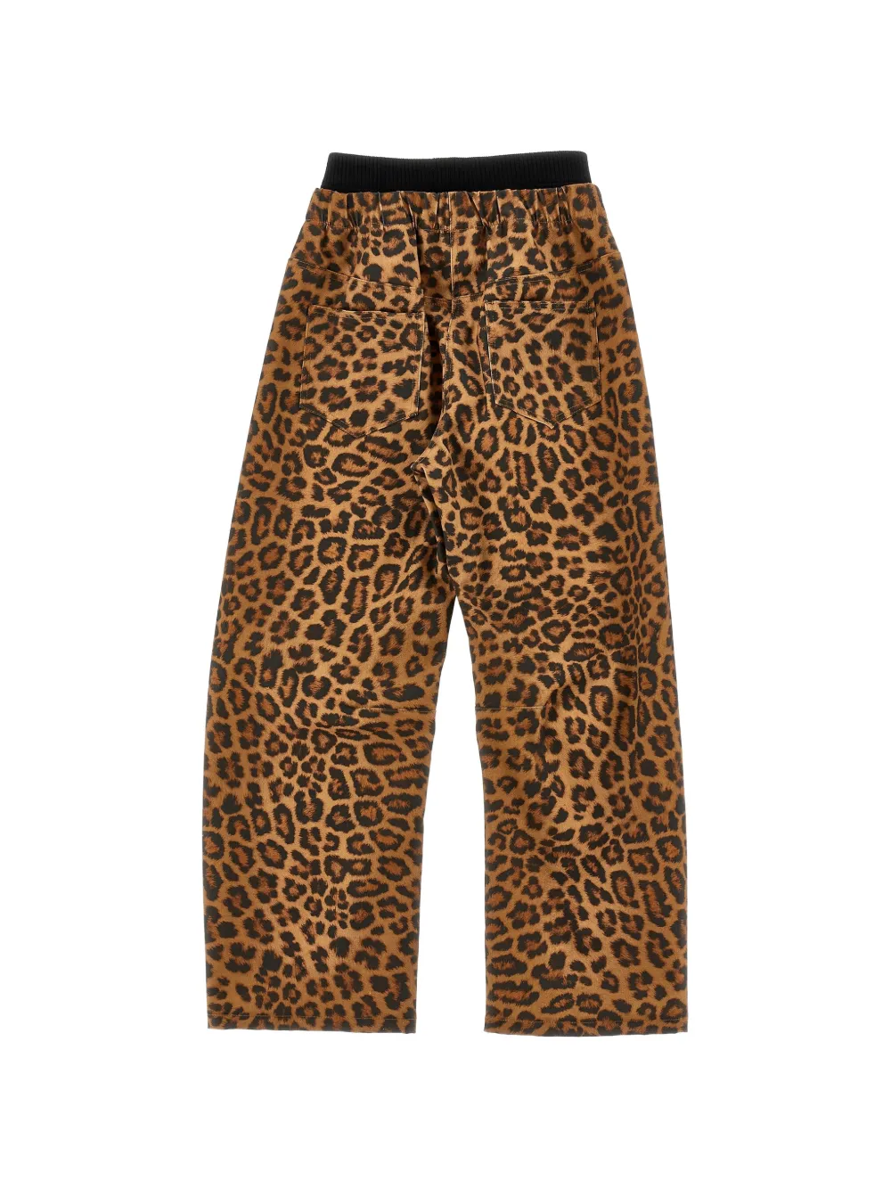 Monnalisa Broek met elastische taille en luipaardprint Bruin