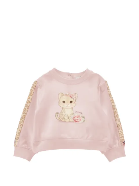 Monnalisa sudadera con estampado de leopardo