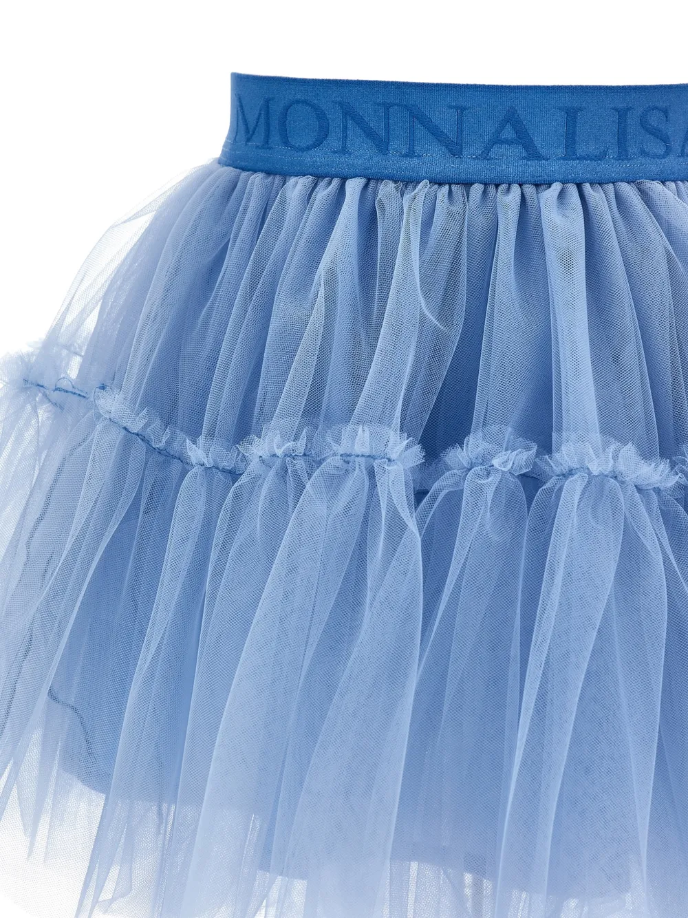 Monnalisa Tulen rok met ruches Blauw