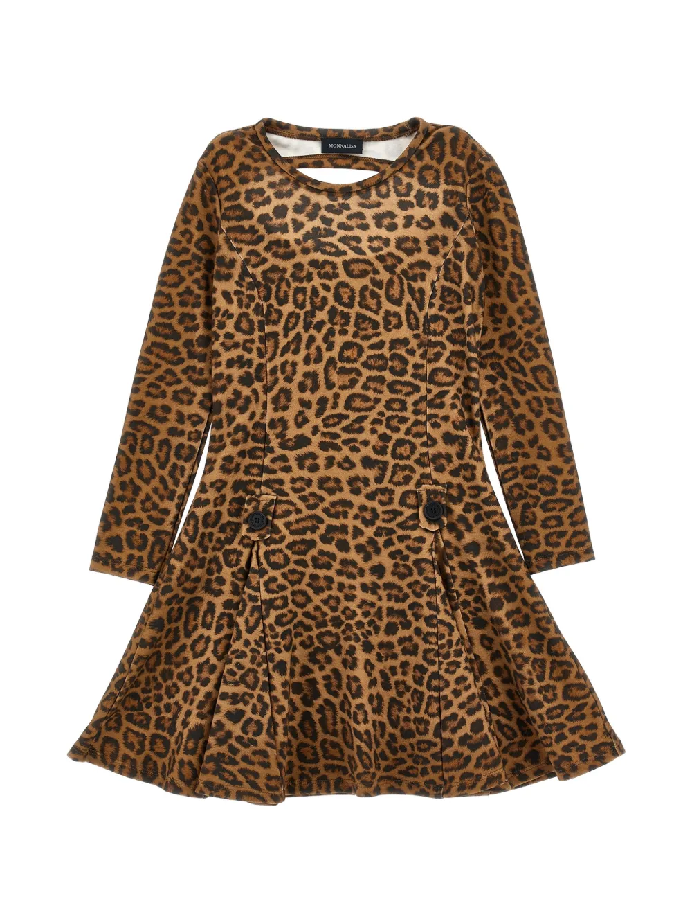 Monnalisa Kleid mit Leopardenprint - Braun