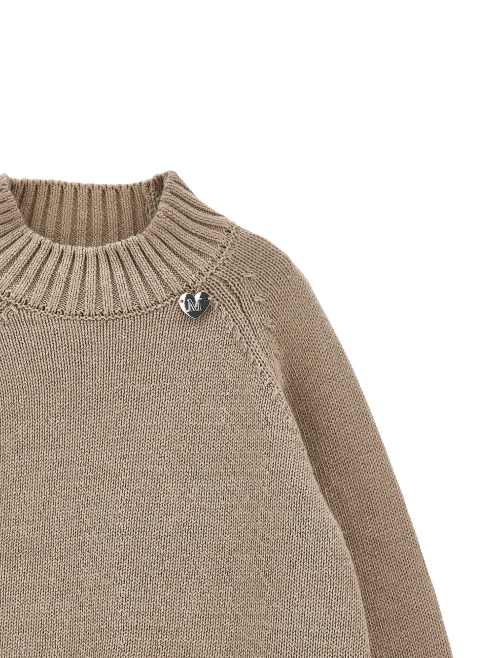 Monnalisa Trui met ruches en raglan mouwen Beige