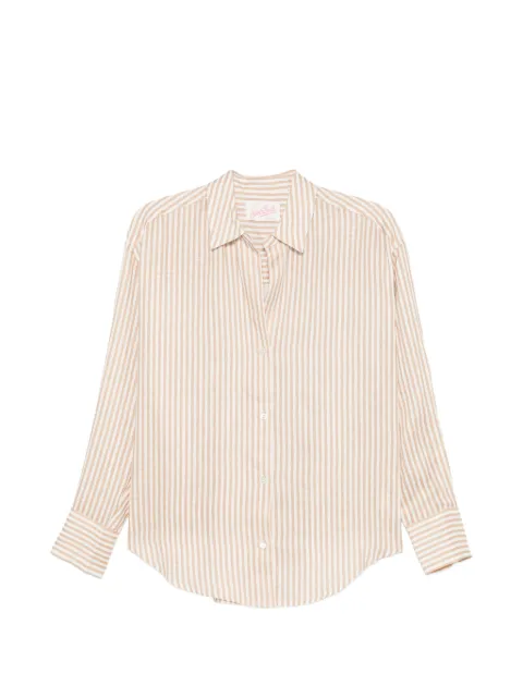 MC2 Saint Barth Cristal striped logo-embroidered shirt