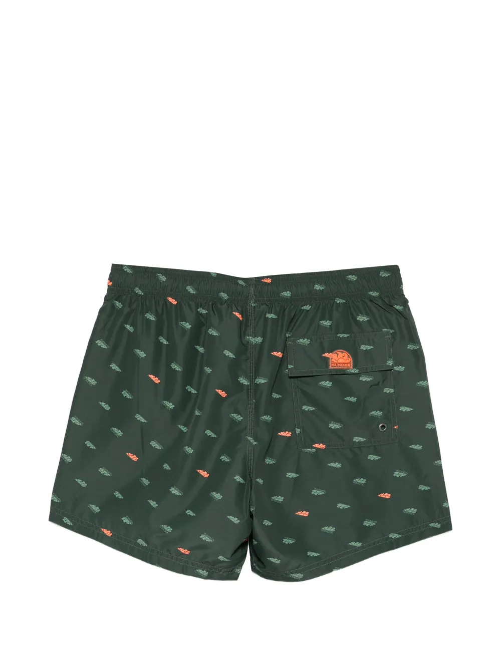 Sundek Zwembroek met logoprint Groen
