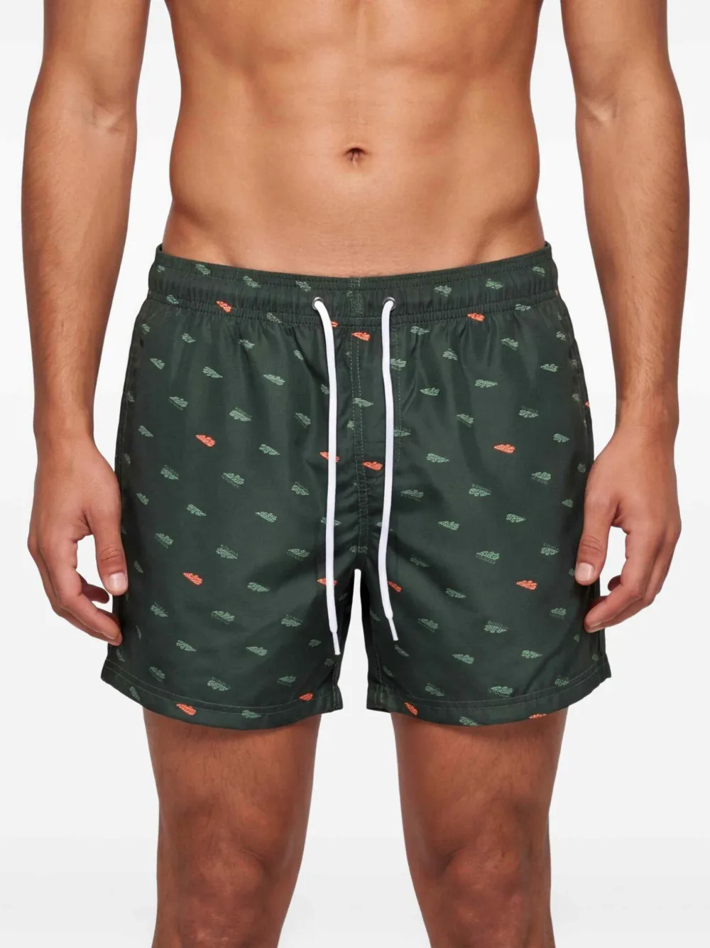 Sundek Zwembroek met logoprint Groen
