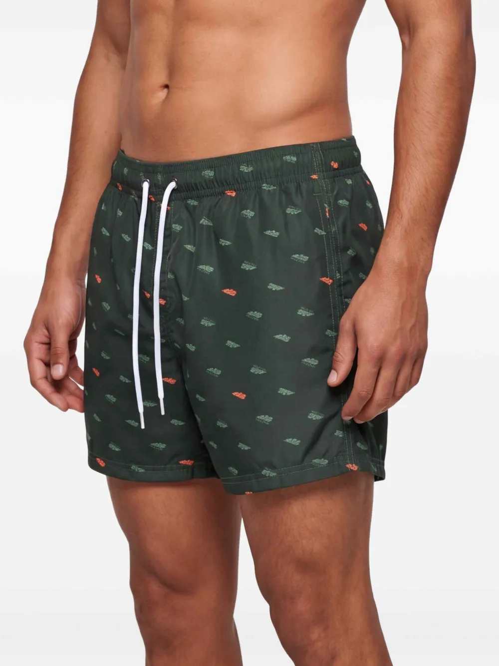 Sundek Zwembroek met logoprint Groen