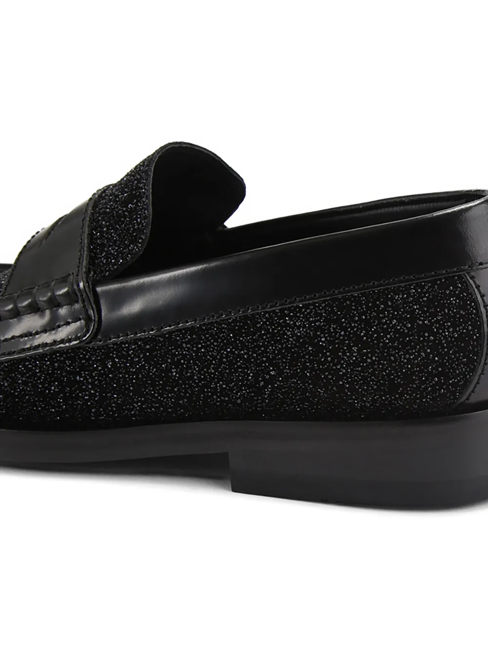 Kurt Geiger London Lombard leren loafers met glitters Zwart