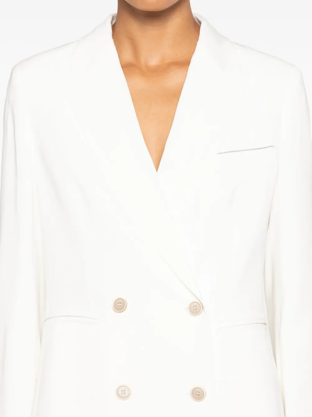 Peserico Blazer met dubbele rij knopen Wit