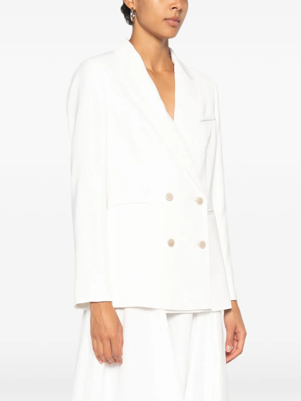 Peserico Blazer met dubbele rij knopen Wit