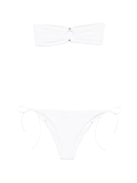 MC2 Saint Barth ring-detail smocked bikini