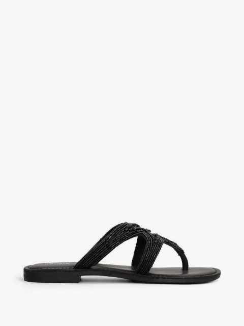 FUSION bead-embellished sequinned sandals