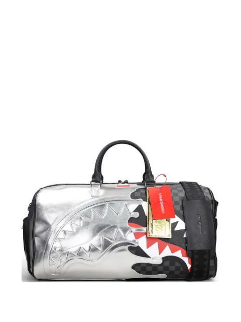 Sprayground Chrome Spectre checkered duffle bag