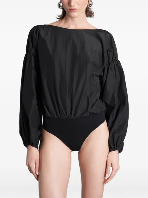 THE ANDAMANE open-back balloon-sleeve bodysuit
