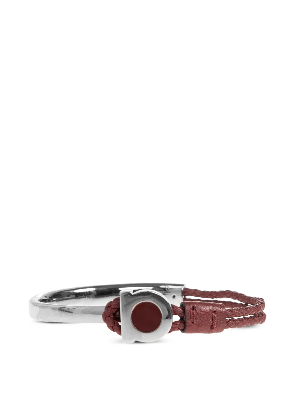 Ferragamo Gancini braided-strap bracelet - Argento