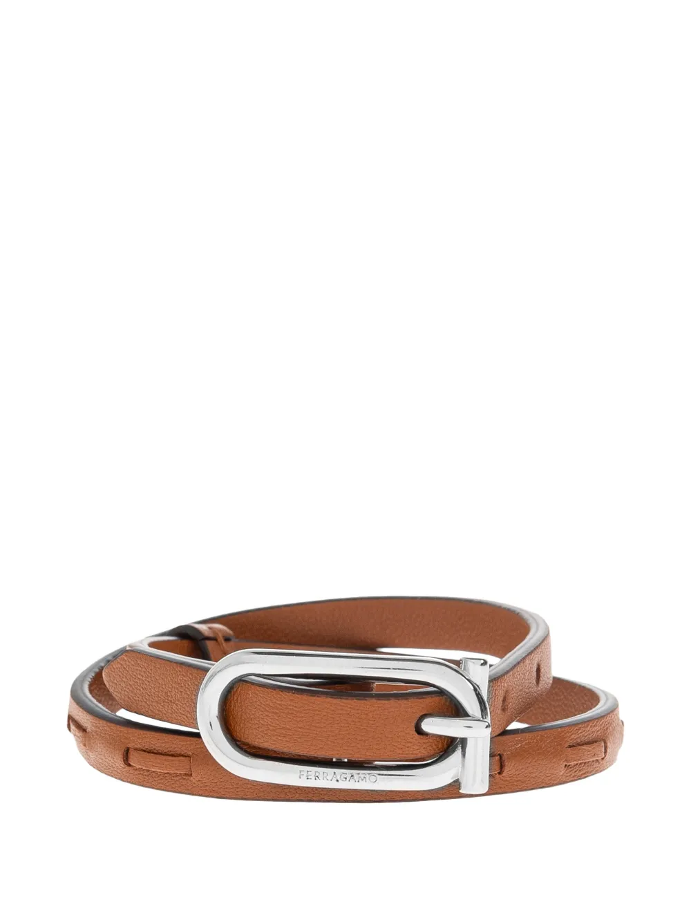 Ferragamo wrap-around leather bracelet - Toni neutri