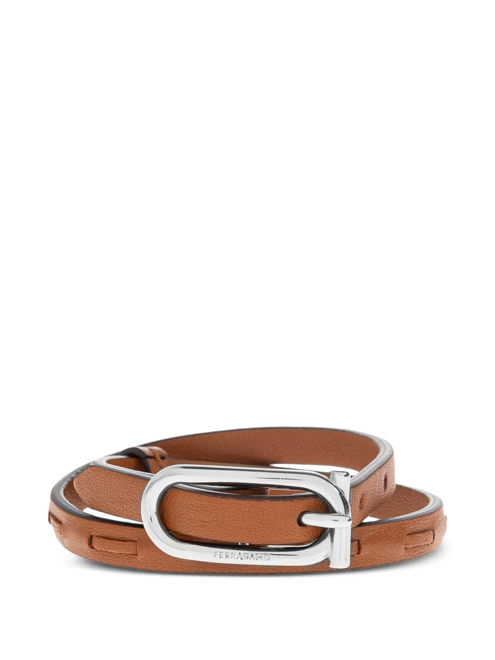 Ferragamo wrap-around leather bracelet - Toni neutri