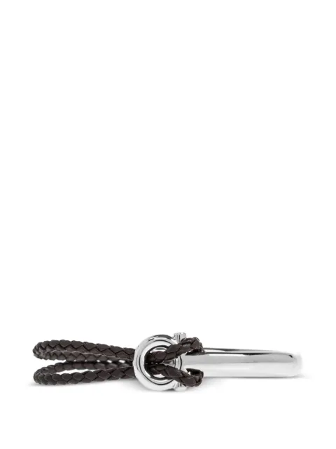 Ferragamo Gancini braided-leather bracelet
