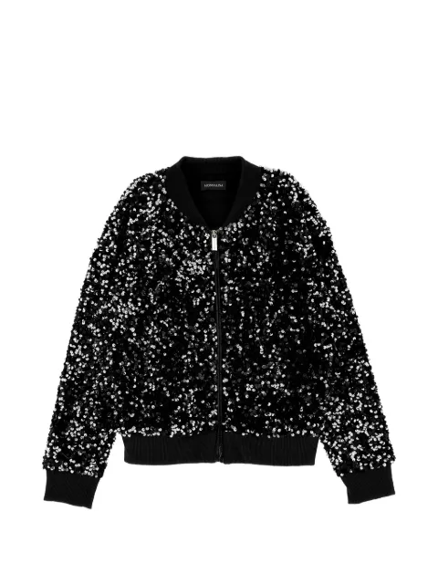 Monnalisa sequin-embellished zip-up sweatshirt