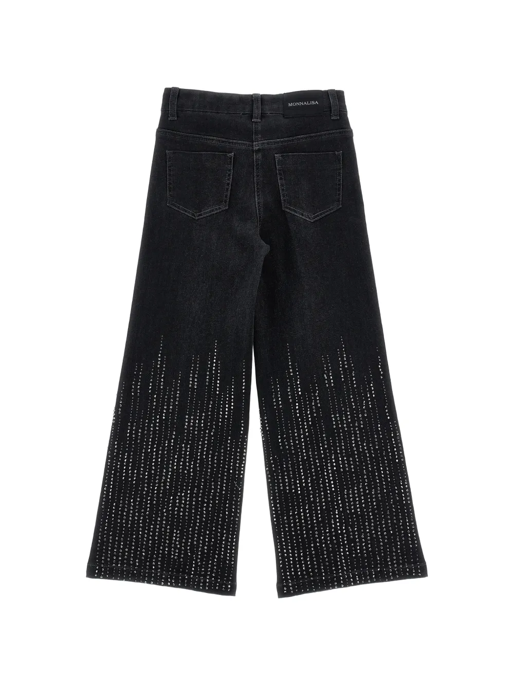 Monnalisa Jeans verfraaid met stras Zwart