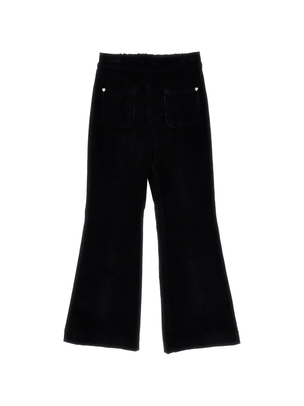 Monnalisa Pantaloni svasati a coste - Nero