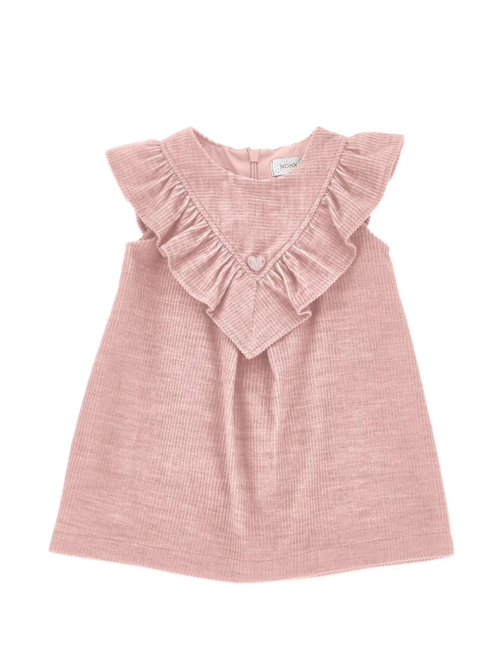 Monnalisa Abito a coste con ruches - Rosa