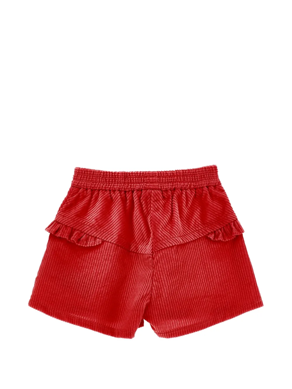 Monnalisa Ribfluwelen shorts met ruches Rood