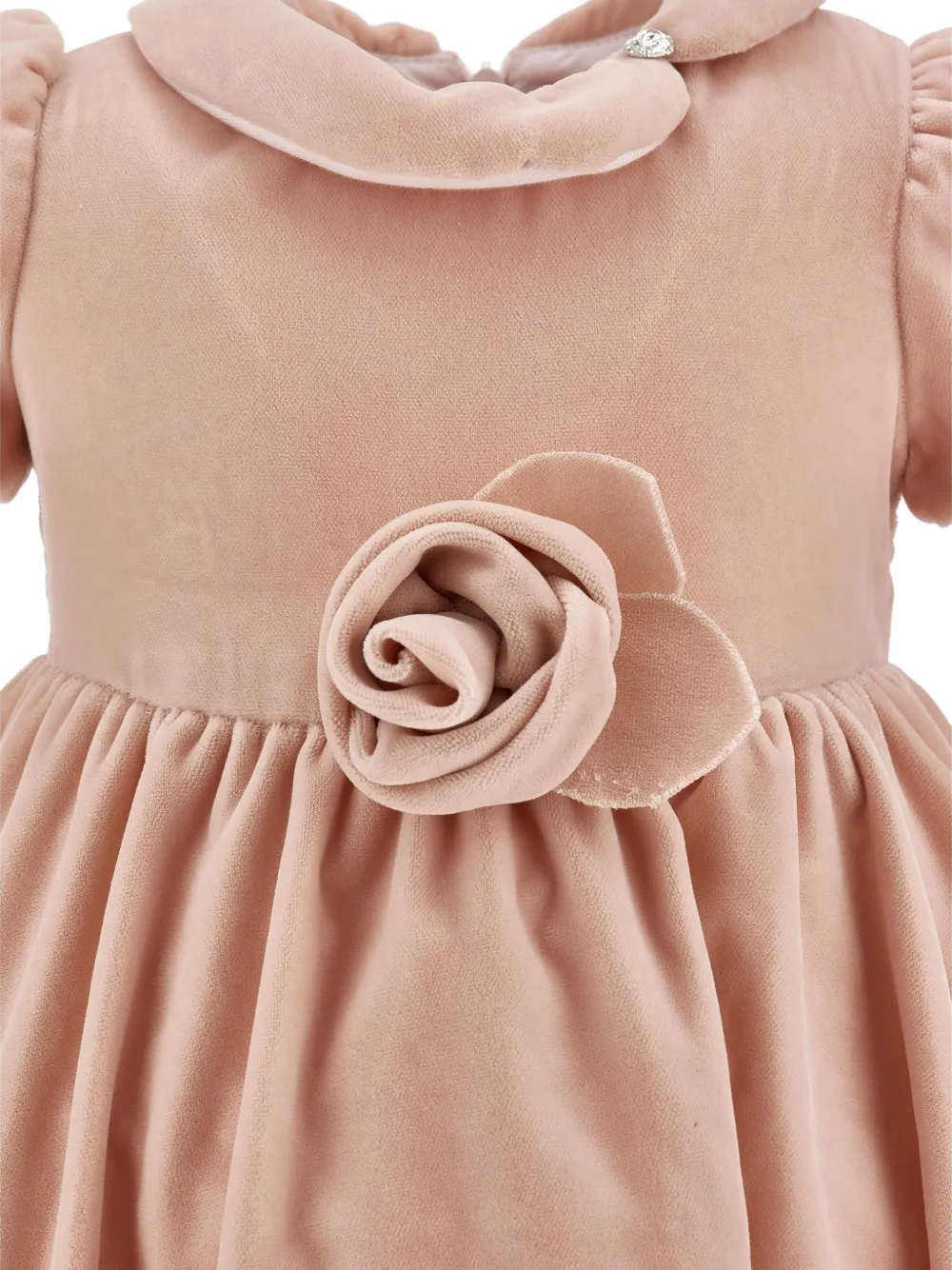 Monnalisa Jurk met bloemenpatch Roze