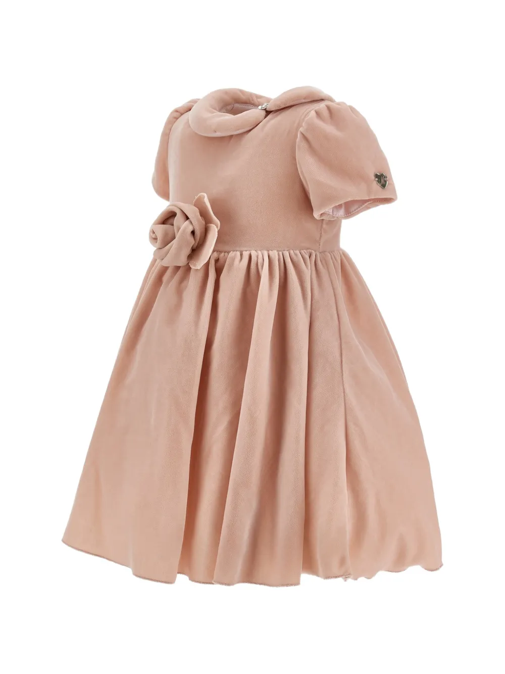 Monnalisa Jurk met bloemenpatch Roze