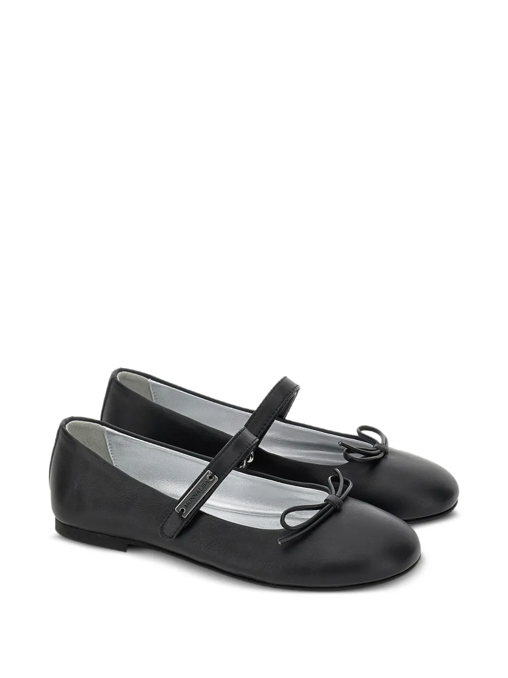 Monnalisa bow-detail ballet flats - Nero