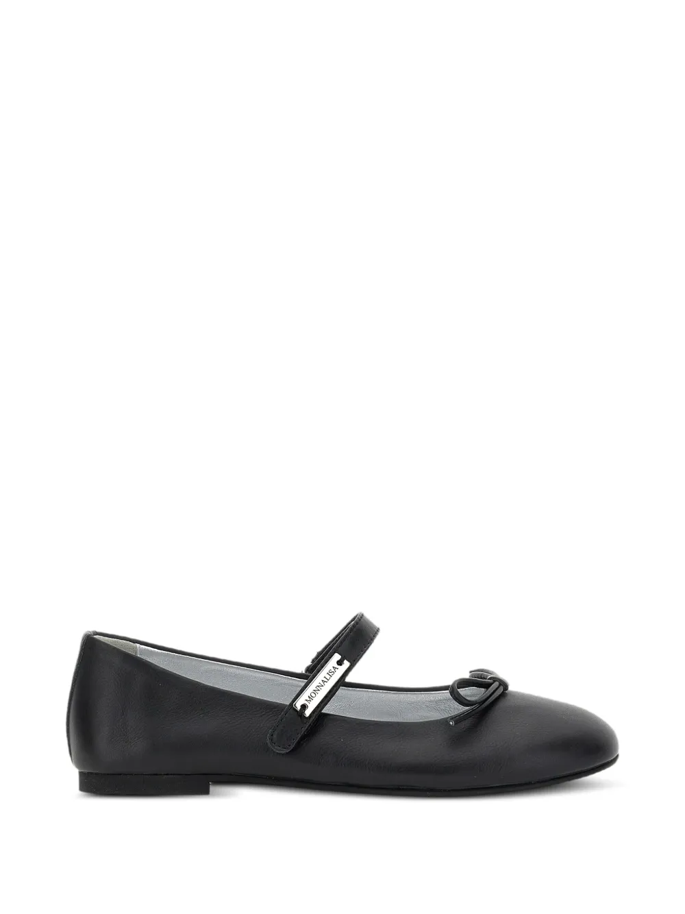 Monnalisa bow-detail ballet flats Zwart