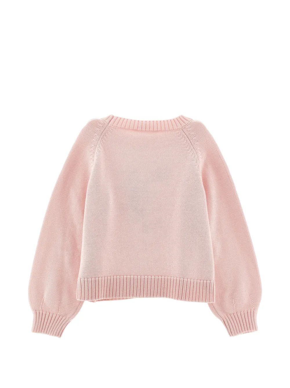 Monnalisa Trui met bloemapplicatie Roze