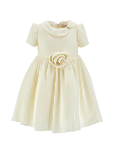 Monnalisa vestido con aplique de rosa