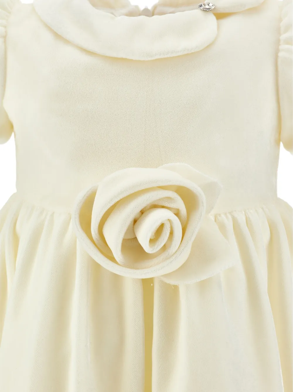 Monnalisa Jurk met roos-applicatie Beige