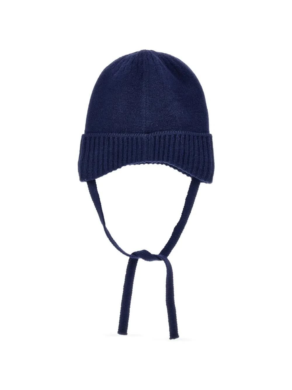 Monnalisa Geribbelde muts met geborduurd logo Blauw