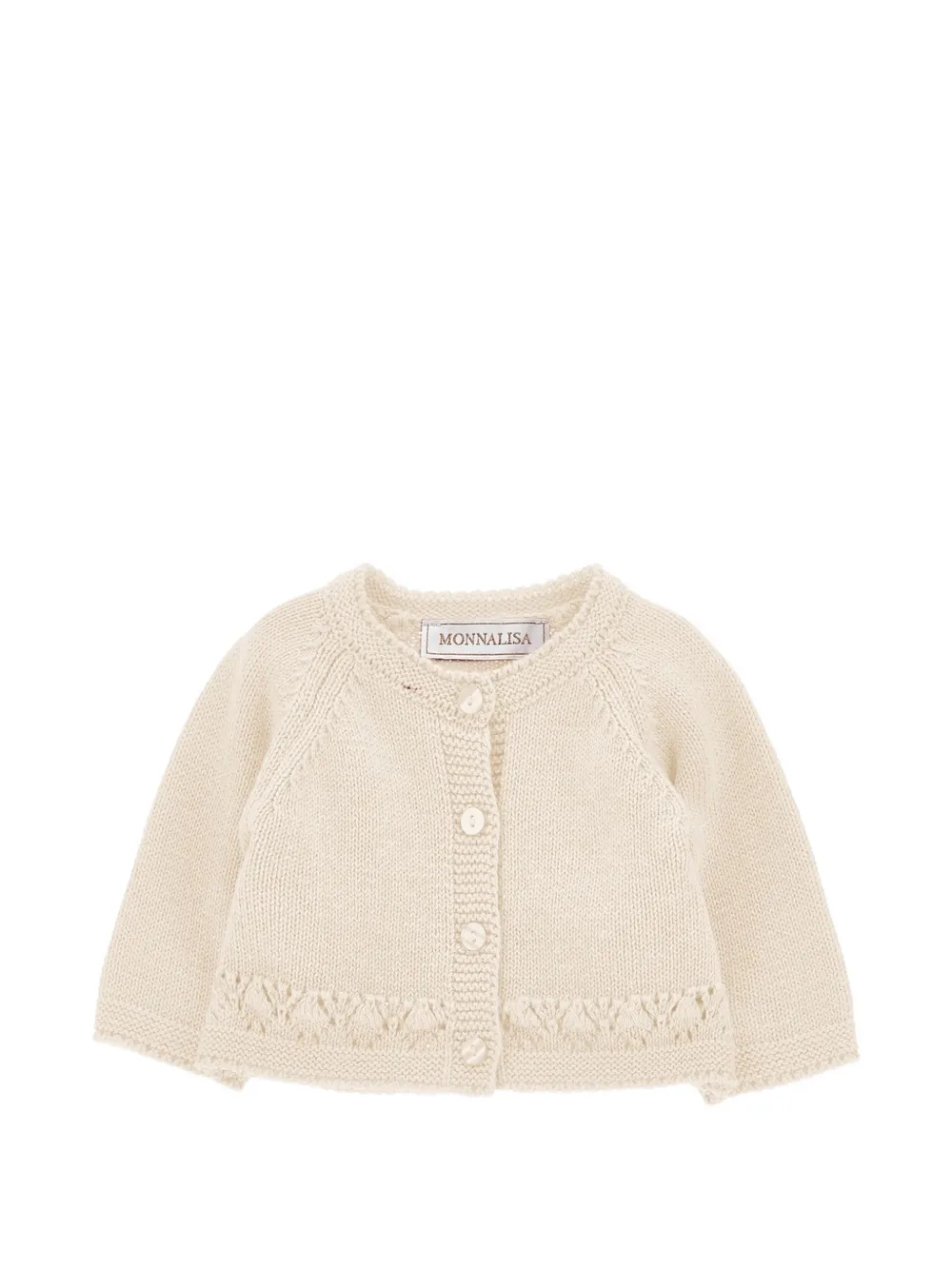 Monnalisa Cardigan con maniche raglan - Toni neutri