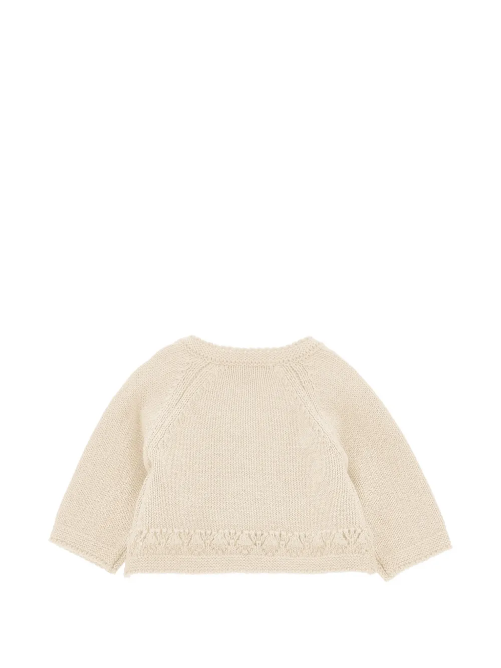 Monnalisa Gebreid vest met raglanmouwen Beige
