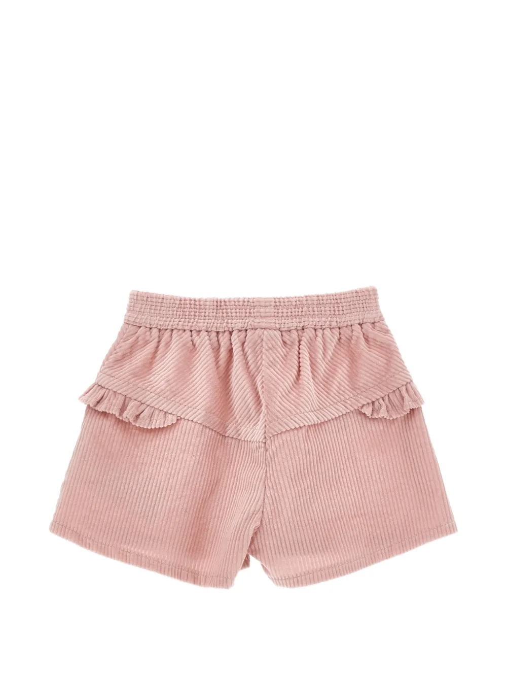 Monnalisa Ribfluwelen shorts met ruches Roze