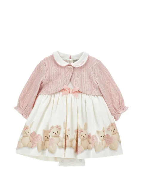 Monnalisa ensemble robe à imprimé nounours et col Claudine