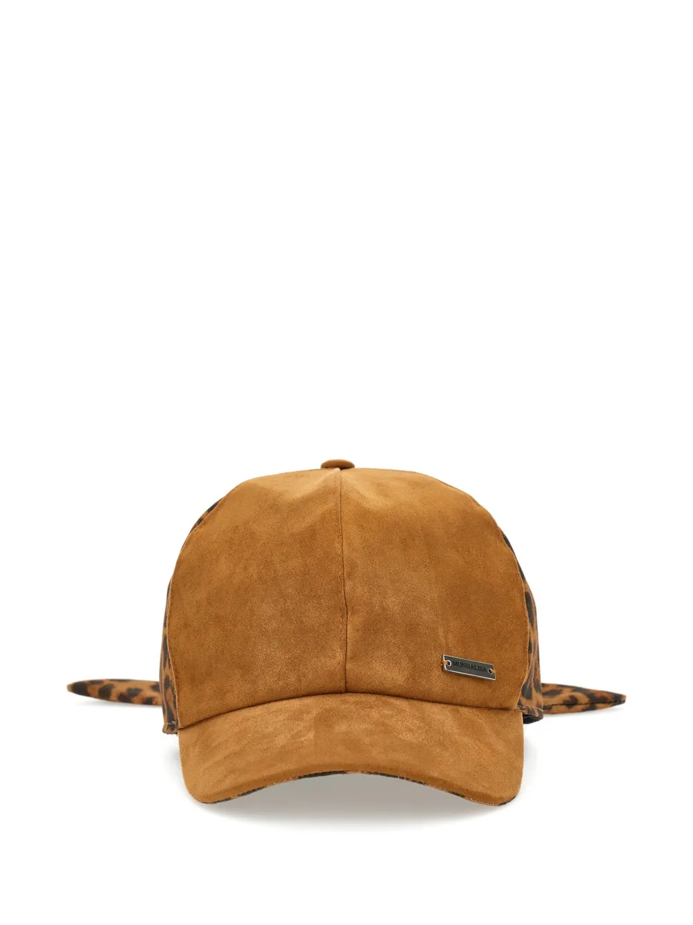 Monnalisa Kids' Leopard-print Bow-detail Baseball Cap In Brown
